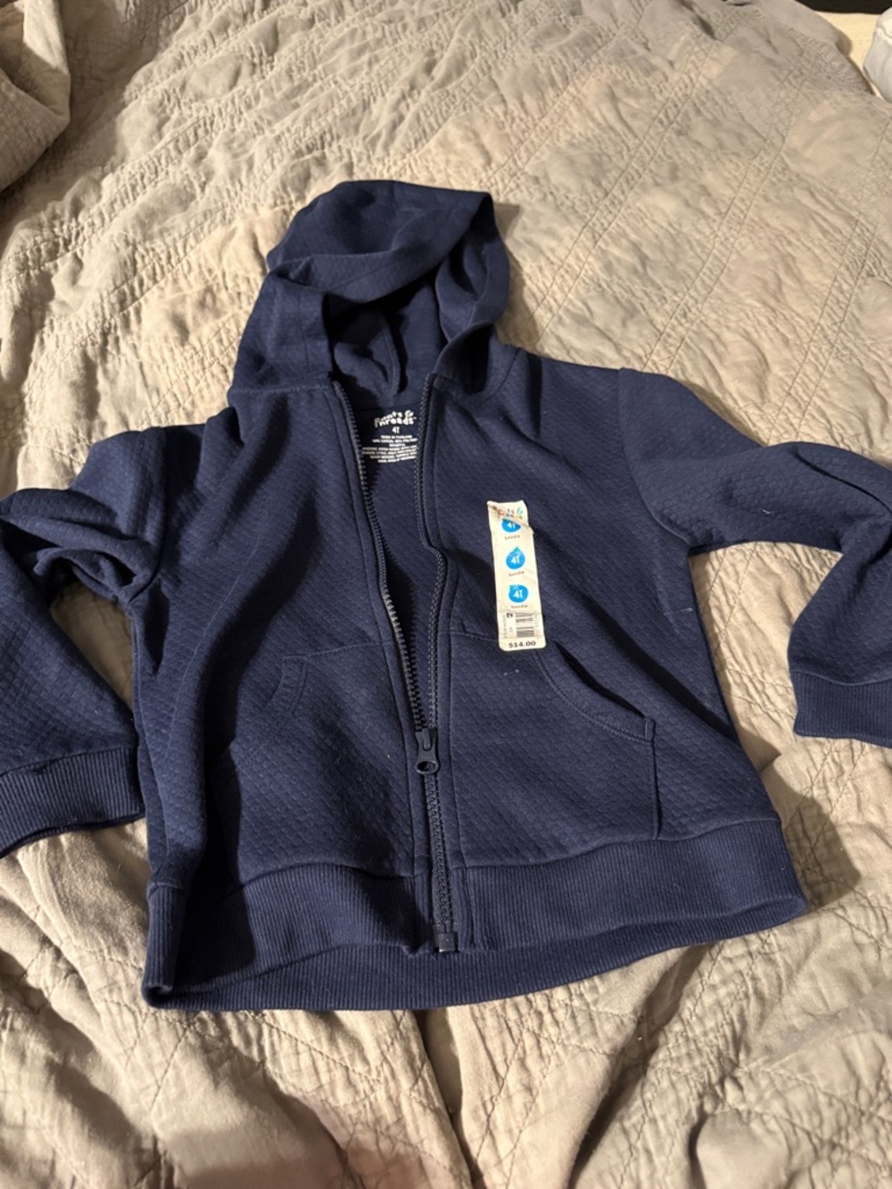 Carter's Toddler Navy Hooded Zip-Up Sweatshirt